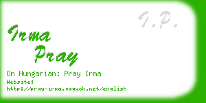 irma pray business card